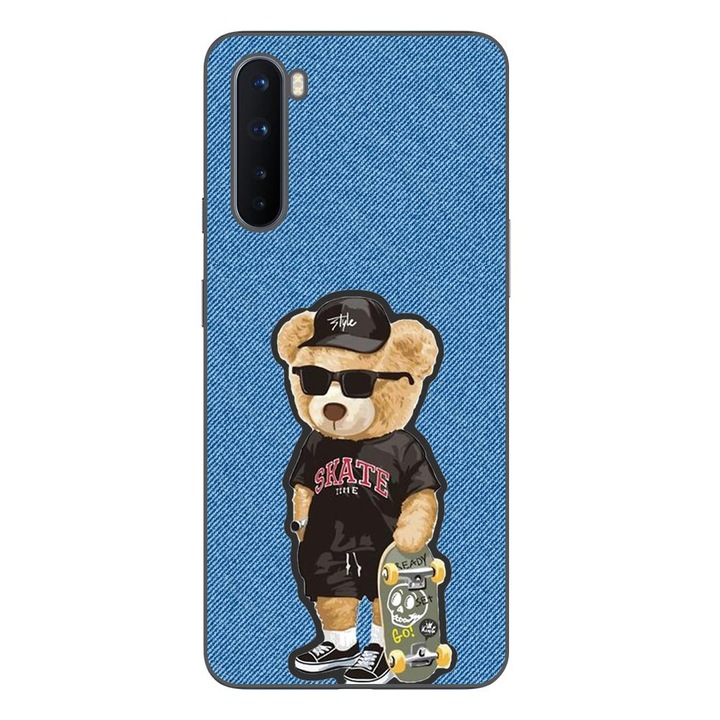 Husa compatibila cu OnePlus Nord Silicon Gel Tpu Model Bear Skate Fashion