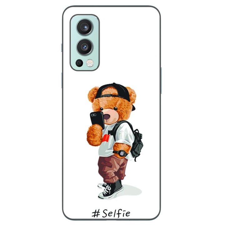 Калъф, съвместим с OnePlus Nord 2 Silicon Gel Tpu Модел Bear Teddy Selfie