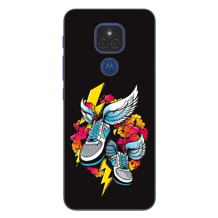 Husa compatibila cu Motorola Moto E7 Plus Silicon Gel Tpu Model Fashion Sneakers