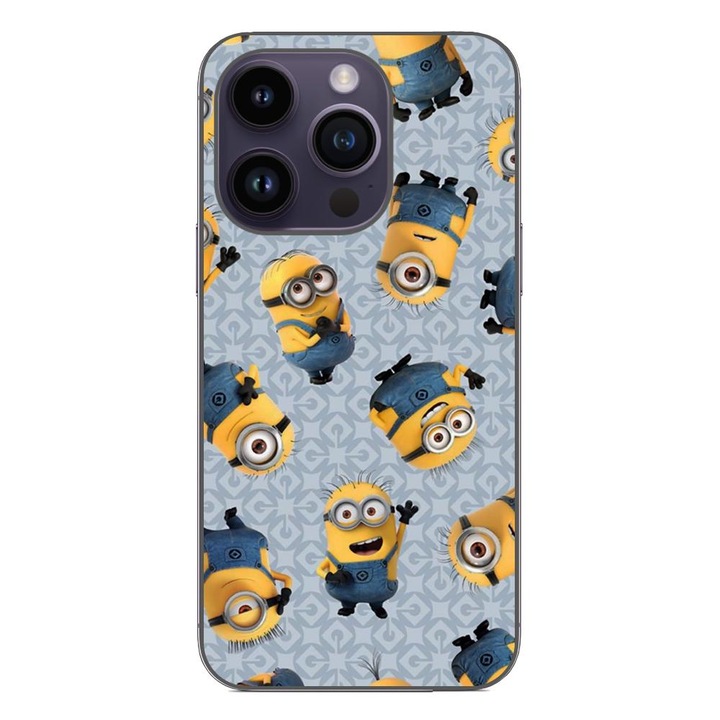 Husa compatibila cu Apple iPhone 14 Pro Silicon Gel Tpu Model Pattern Minioni