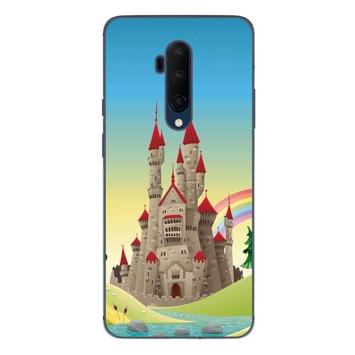 Кейс, съвместим с OnePlus 7T Pro Silicone Gel Tpu Castle Model