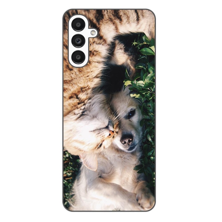 Husa compatibila cu Samsung Galaxy A54 5G Silicon Gel Tpu Model Caine si Pisica