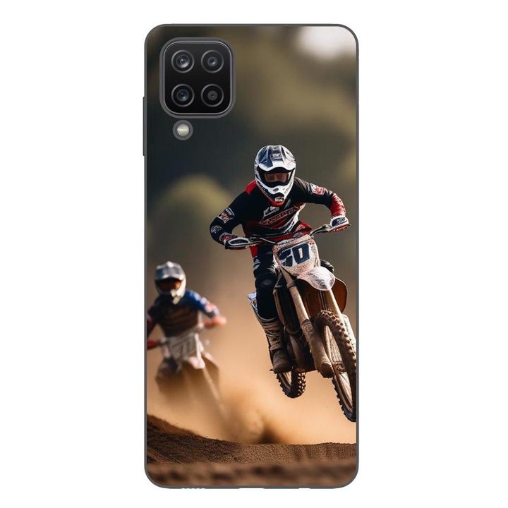 Калъф, съвместим с Samsung Galaxy A12 Silicone Gel Tpu Motocross Model