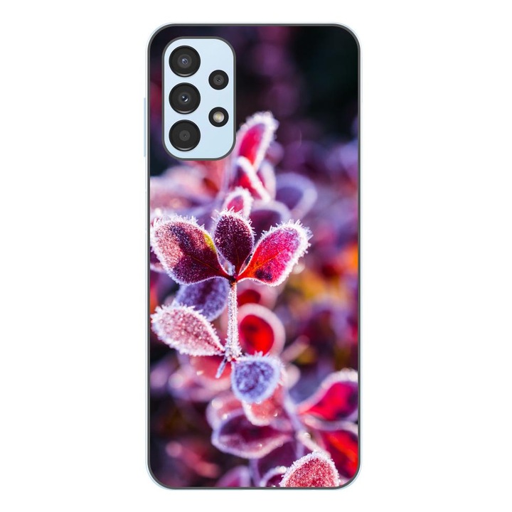 Husa compatibila cu Samsung Galaxy A23 4G, A23 5G Silicon Gel Tpu Model Flori Inghetate