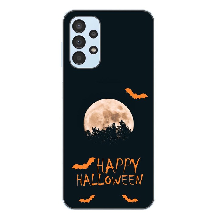 Husa compatibila cu Samsung Galaxy A23 4G, A23 5G Silicon Gel Tpu Model Happy Halloween Luna Plina