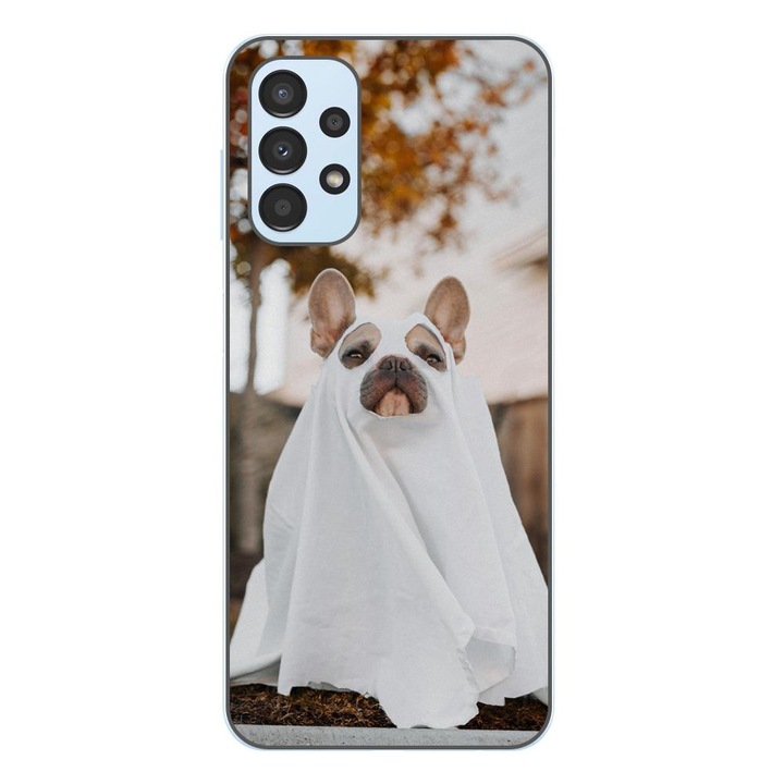 Husa compatibila cu Samsung Galaxy A23 4G, A23 5G Silicon Gel Tpu Model Halloween Catel Costum Fantoma