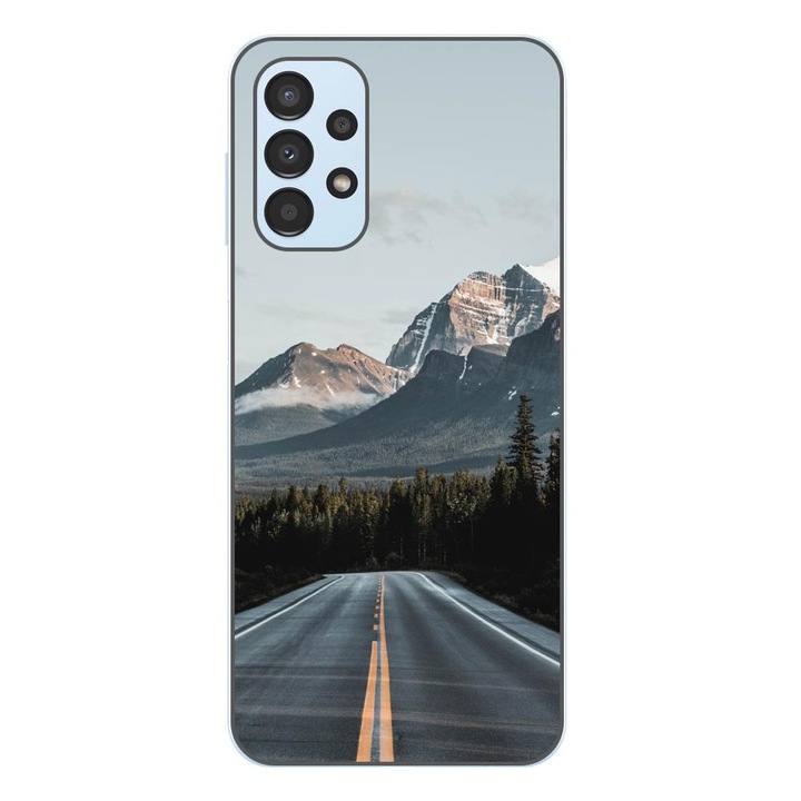 Husa compatibila cu Samsung Galaxy A23 4G, A23 5G Silicon Gel Tpu Model Mountain Road