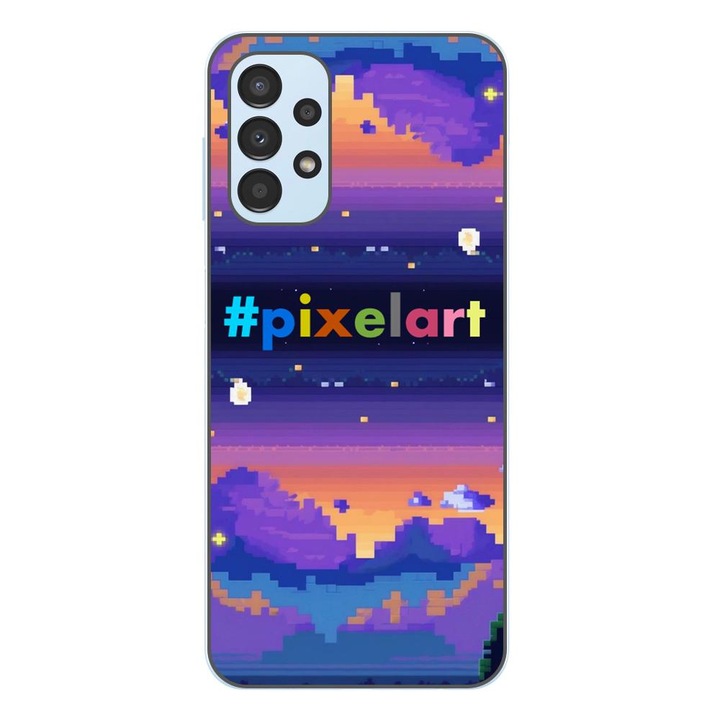 Husa compatibila cu Samsung Galaxy A23 4G, A23 5G Silicon Gel Tpu Model Pixel Art Peisaj