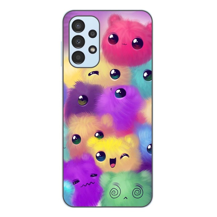 Кейс съвместим със Samsung Galaxy A23 4G, A23 5G Silicone Gel Tpu Colorful Fluffy Модел