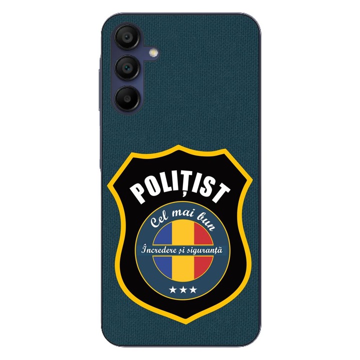 Husa compatibila cu Samsung Galaxy A15 4G 5G Silicon Gel Tpu Model Politist