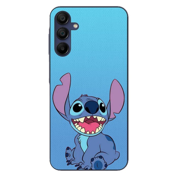 Husa compatibila cu Samsung Galaxy A15 4G 5G Silicon Gel Tpu Model Stitch Blue
