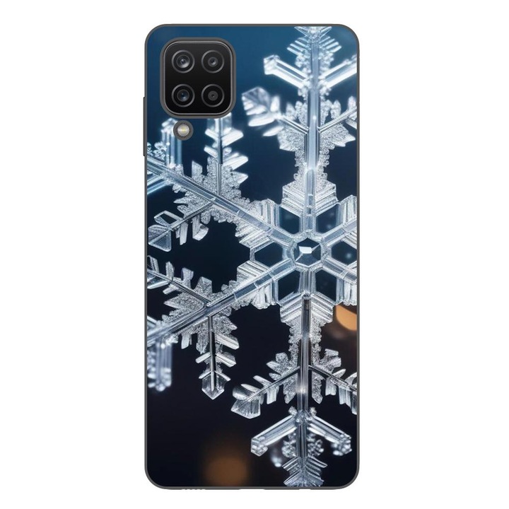 Кейс съвместим с Samsung Galaxy A22 4G Silicon Gel Tpu Модел Big Snowflake