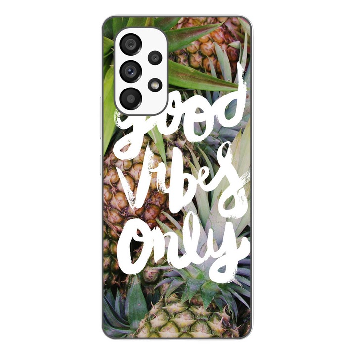 Husa compatibila cu Samsung Galaxy A23 4G, A23 5G Silicon Gel Tpu Model Good Vibes Only