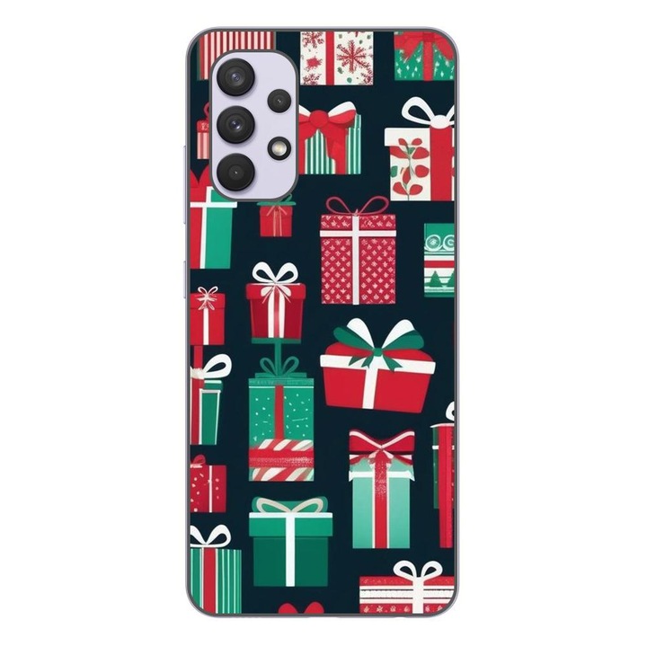 Husa compatibila cu Samsung Galaxy A32 4G Silicon Gel Tpu Model Cadouri Craciun Pattern