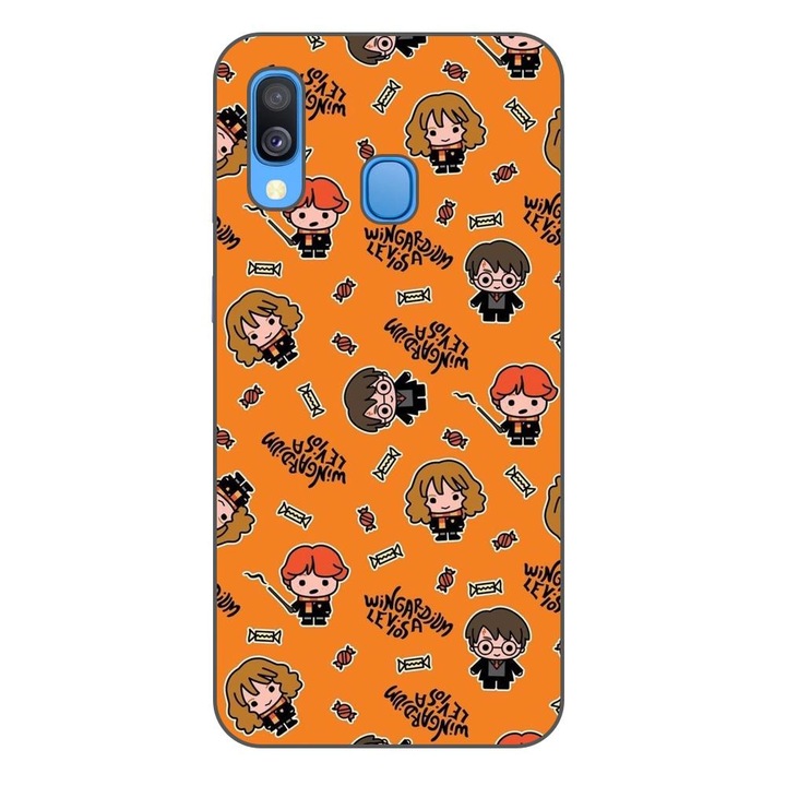 Husa compatibila cu Samsung Galaxy A40 Silicon Gel Tpu Model Harry Potter Wingardium Leviosa