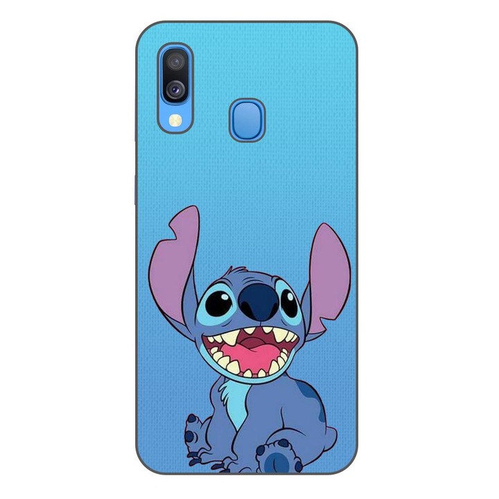 Husa compatibila cu Samsung Galaxy A40 Silicon Gel Tpu Model Stitch Blue