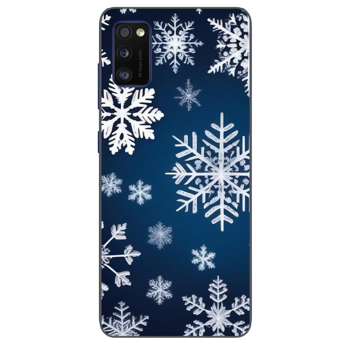 Husa compatibila cu Samsung Galaxy A41 Silicon Gel Tpu Model Fulgi de Nea