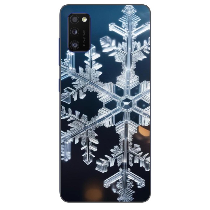 Husa compatibila cu Samsung Galaxy A41 Silicon Gel Tpu Model Big Snowflake