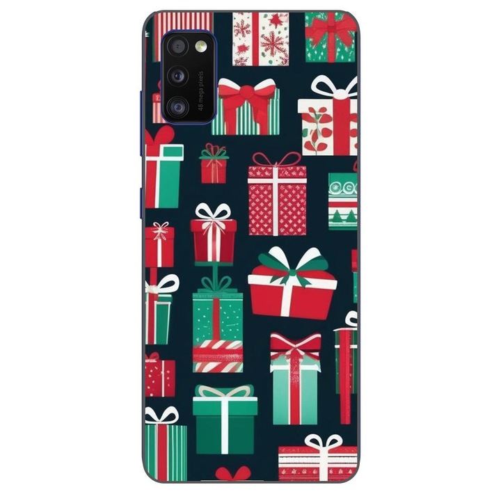 Husa compatibila cu Samsung Galaxy A41 Silicon Gel Tpu Model Cadouri Craciun Pattern