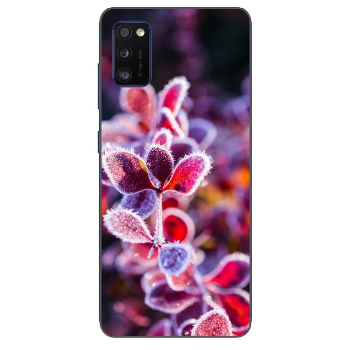 Husa compatibila cu Samsung Galaxy A41 Silicon Gel Tpu Model Flori Inghetate