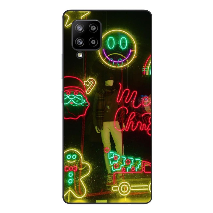 Husa compatibila cu Samsung Galaxy A42 5G Silicon Gel Tpu Model Craciun Vitrina Neon Lights