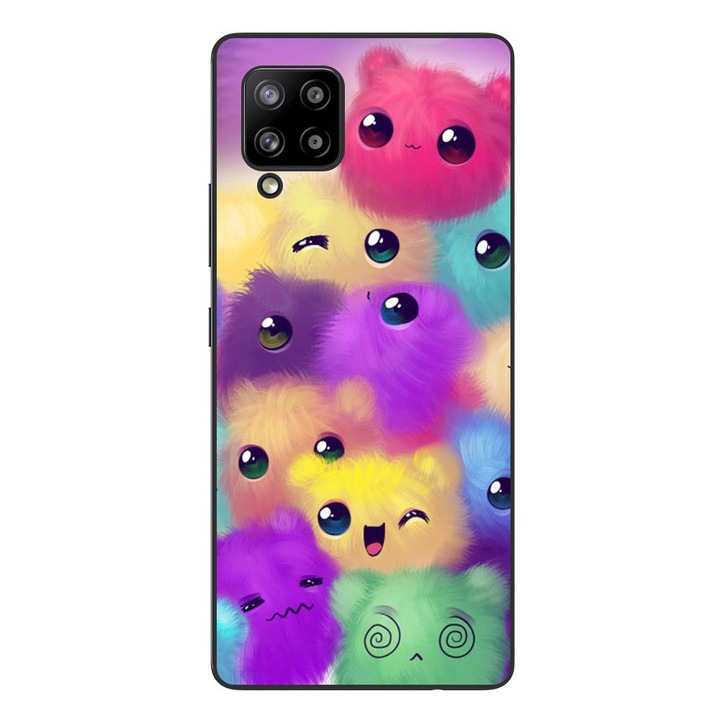 Кейс съвместим с Samsung Galaxy A42 5G силиконов гел Tpu цветен пухкав модел