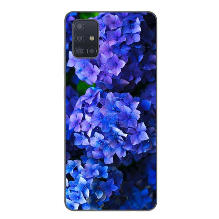 Husa compatibila cu Samsung Galaxy A71 Silicon Gel Tpu Model Hortensii