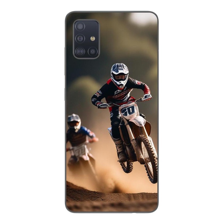 Husa compatibila cu Samsung Galaxy A51 Silicon Gel Tpu Model Motocross
