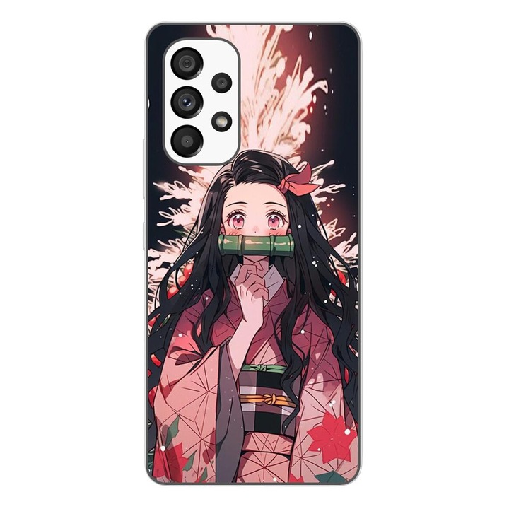 Калъф, съвместим с модел Samsung Galaxy A53 5G Silicon Gel Tpu Demon Slayer Nezuko