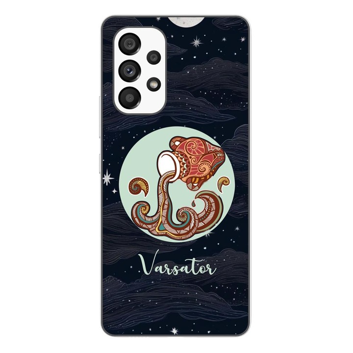 Калъф, съвместим с Samsung Galaxy A53 5G Силиконов гел Tpu Модел на хороскоп Водолей