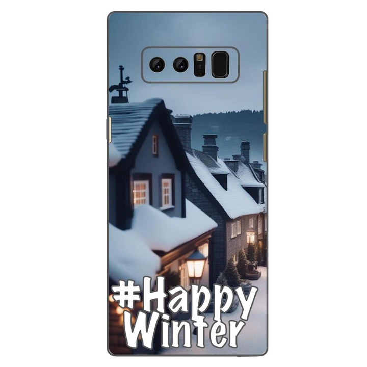 Husa compatibila cu Samsung Galaxy Note 8 Silicon Gel Tpu Model Happy Winter