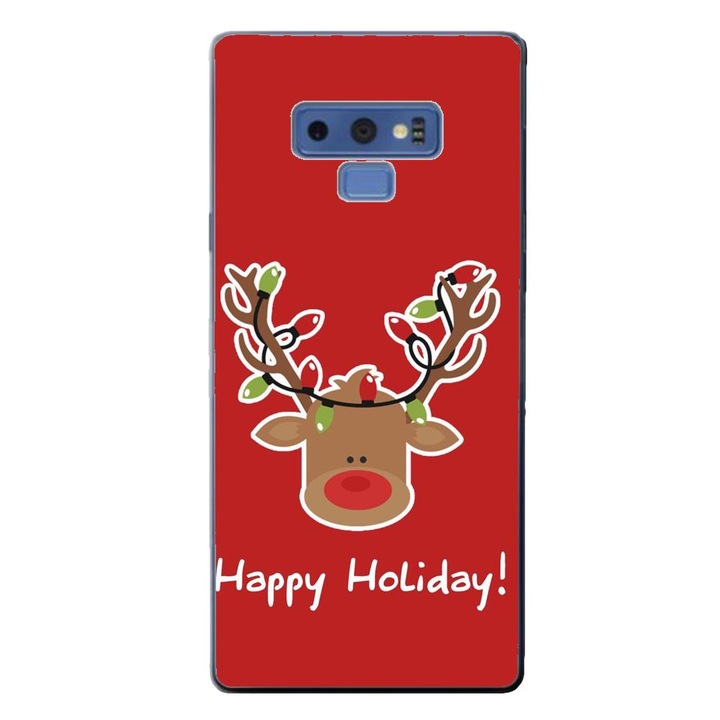 Калъф, съвместим с модел Samsung Galaxy Note 9 Silicon Gel Tpu Christmas Ren Честит празник
