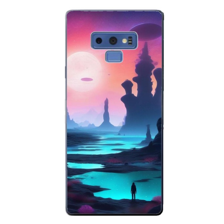 Капак, съвместим със Samsung Galaxy Note 9 Silicon Gel Tpu Модел Mystic Planet