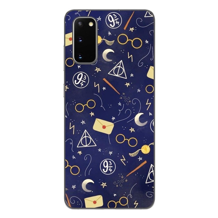 Husa compatibila cu Samsung Galaxy S20 Silicon Gel Tpu Model Harry Potter Pattern Symbols