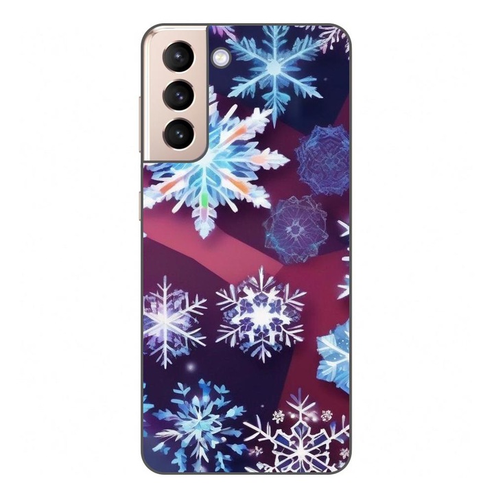 Husa compatibila cu Samsung Galaxy S21 FE Silicon Gel Tpu Model Fulgi de Gheata