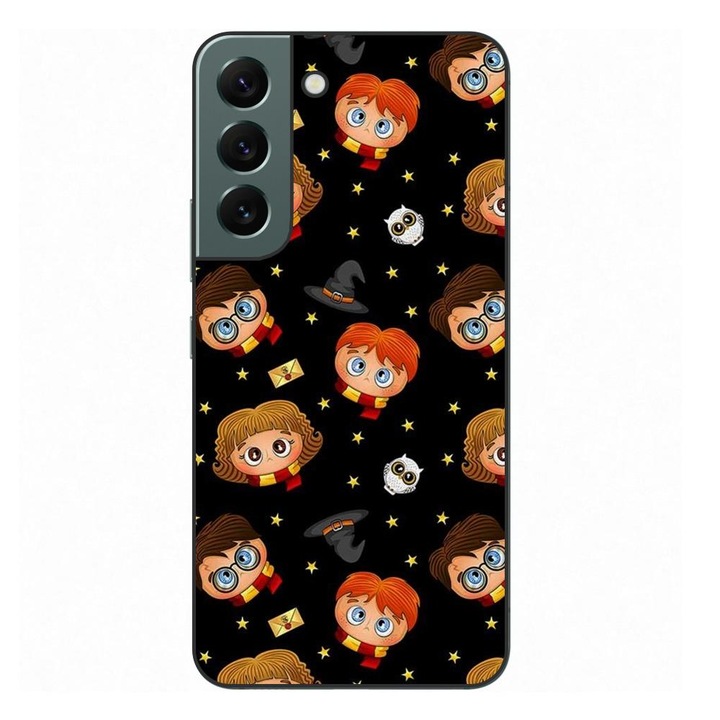 Husa compatibila cu Samsung Galaxy S22+ Plus Silicon Gel Tpu Model Harry Potter Pattern Negru