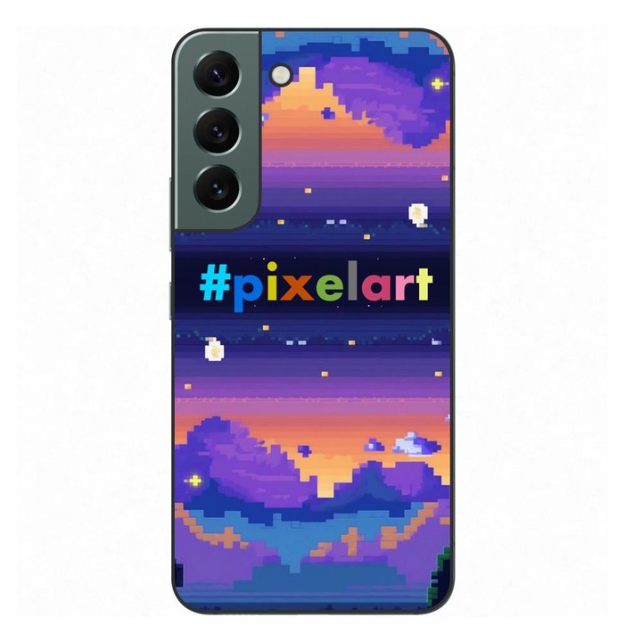 Husa compatibila cu Samsung Galaxy S22 Silicon Gel Tpu Model Pixel Art Peisaj