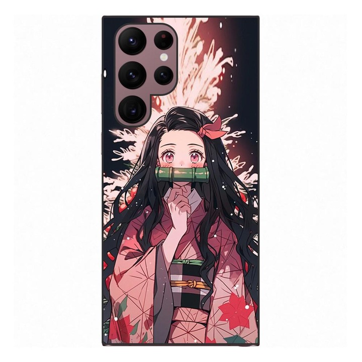 Калъф, съвместим с модел Samsung Galaxy S22 Ultra Silicon Gel Tpu Demon Slayer Nezuko
