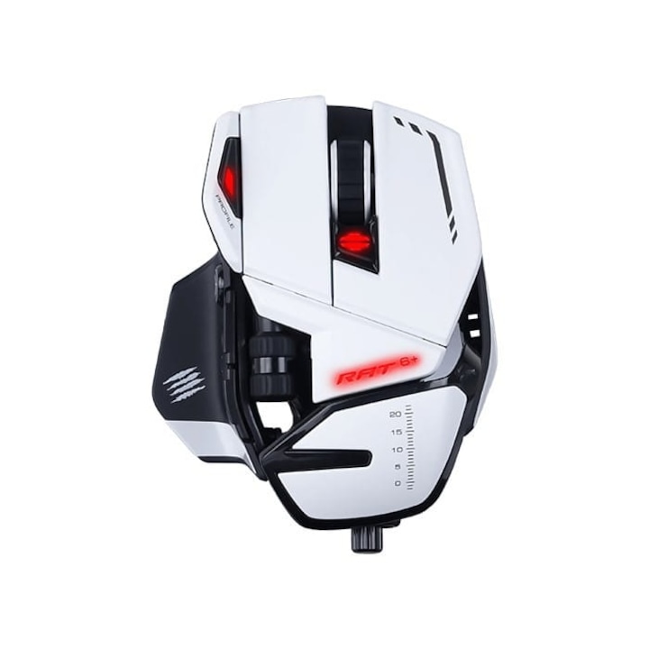 Гейминг мишка Mad Catz - R.A.T. 6+, оптична, бяла