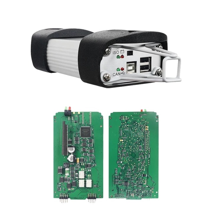 Tester Diagnoza Auto, Renault Can Clip V216, PCB Auriu, Chip Normal, Magnificatie 50X-1200X, Iluminare LED, Compatibil Renault pana in 2020