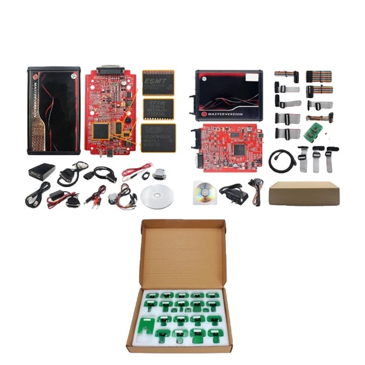 ECU програматор Kess Ktag 22 Adapter, V5.017 V2.80 V2.25, неограничено ползване, червен, 12V/24V