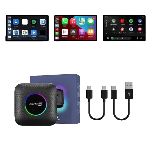 Adaptor wireless CarPlay, AI Box, Android 13, 8GB RAM, 128GB ROM