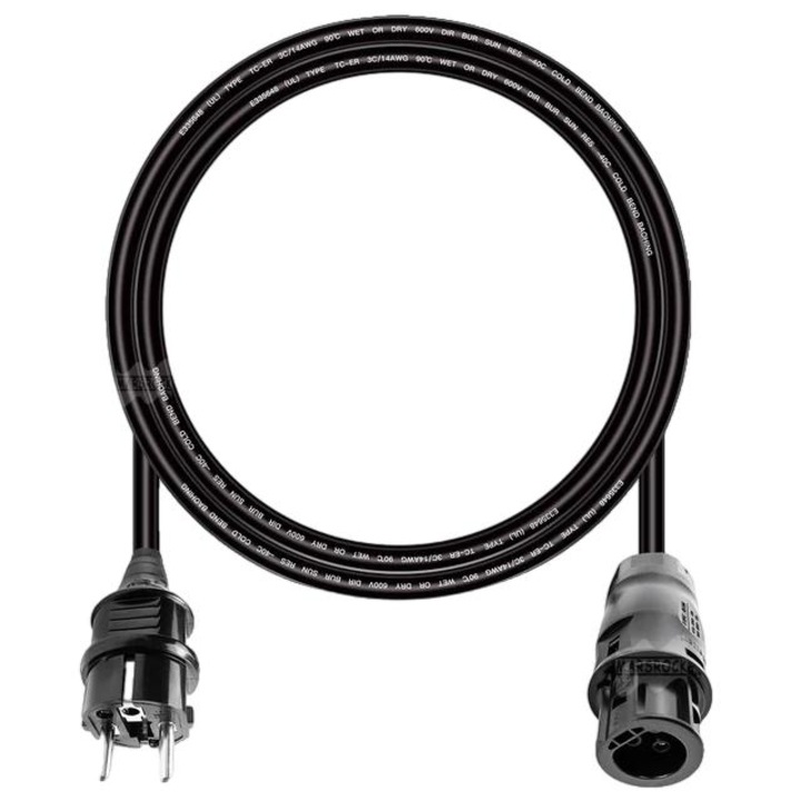 AC захранващ удължителен кабел 5m дължина 14 AWG проводник 2m AC захранващ кабел