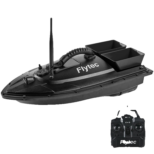 Barca RC cu telecomanda Fishfinder, Flytec, ABS, Motor dublu, 500 m ...