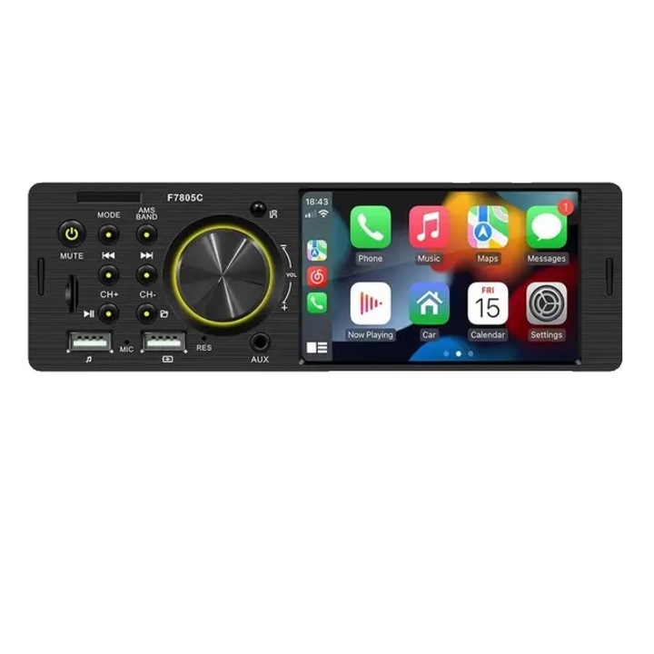 Player auto MP5 cu ecran tactil 4 inch, rezolutie 800x480, CarPlay si