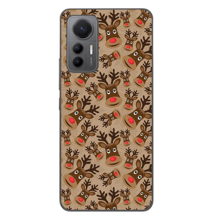 Калъф, съвместим с Xiaomi 12 Lite Silicone Gel Tpu Модел Christmas Rudolf Pattern
