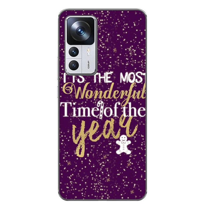 Калъф, съвместим с модел Xiaomi 12T, 12T Pro Silicon Gel Tpu Коледа Прекрасно време на годината