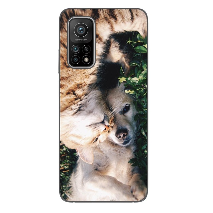Калъф, съвместим с модел Xiaomi Mi 10T Pro 5G Silicon Gel Tpu Dog and Cat