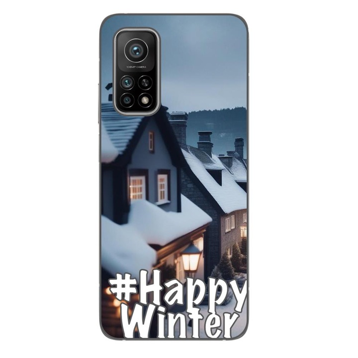 Капак, съвместим с модел Xiaomi Mi 10T Pro 5G Silicon Gel Tpu Честита зима