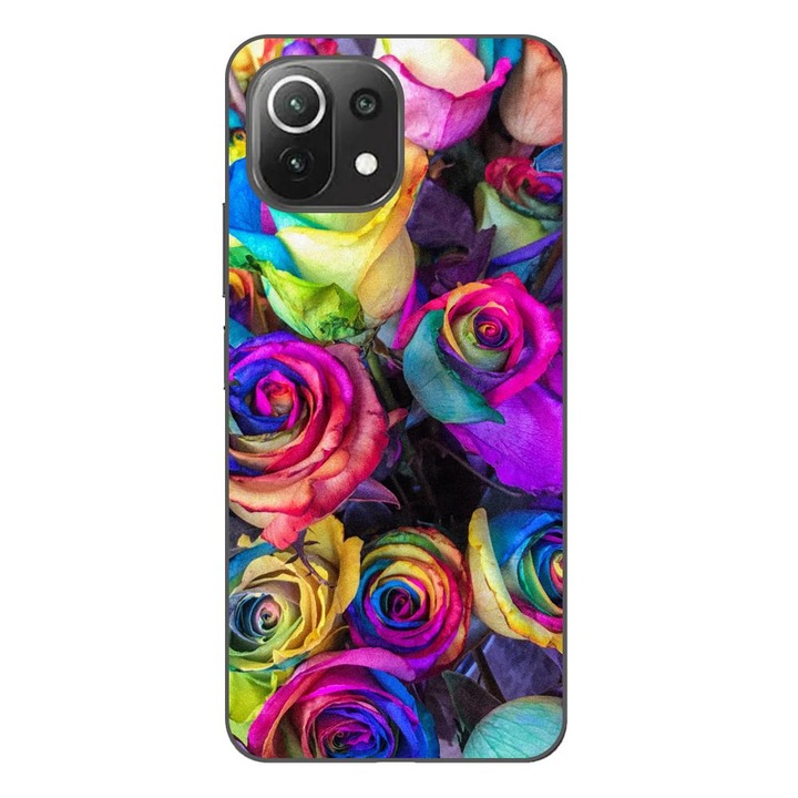 Кейс съвместим с Xiaomi Mi 11 Lite, Mi 11 Lite 5G Silicone Gel Tpu Модел Цветни рози